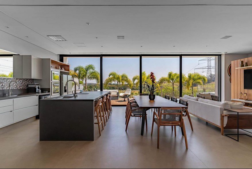 cozinha ampla planejada integrada com living por fabio brescia arquitetura