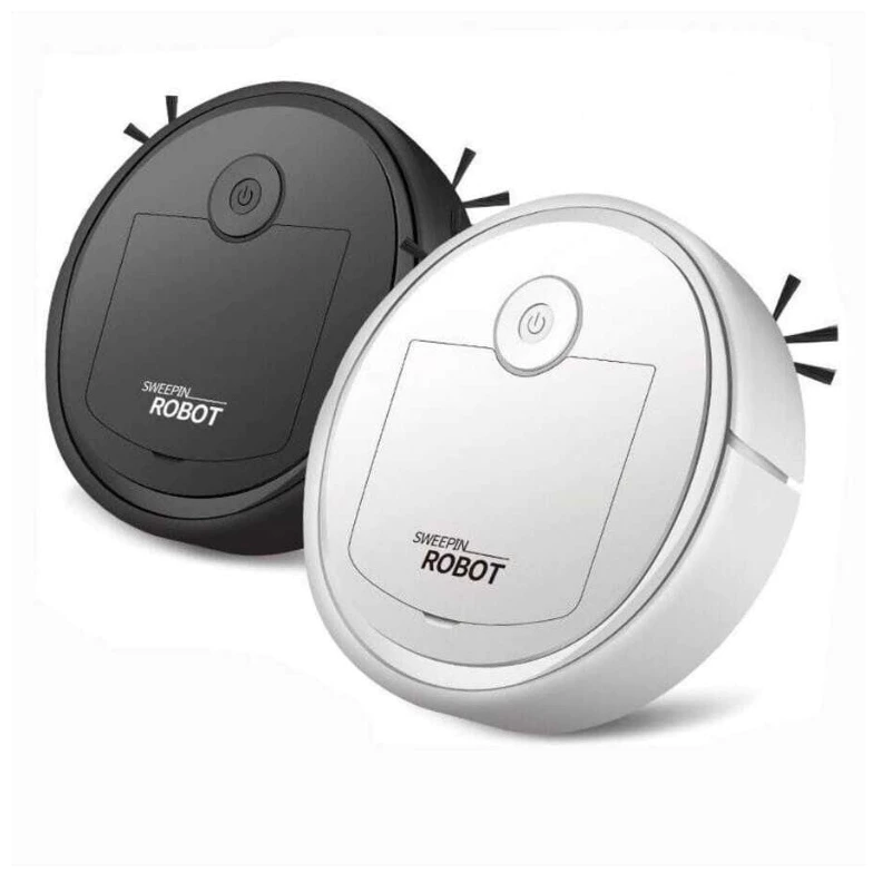 Robô Varredora Aspirador De Pó 1200PA Automática 3 Em 1 Limpeza Doméstica Robótico Inteligente E Silencioso